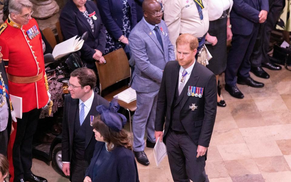 Prince Harry made a fleeting visit for the King's Coronation on May 6 - POOL/via REUTERS