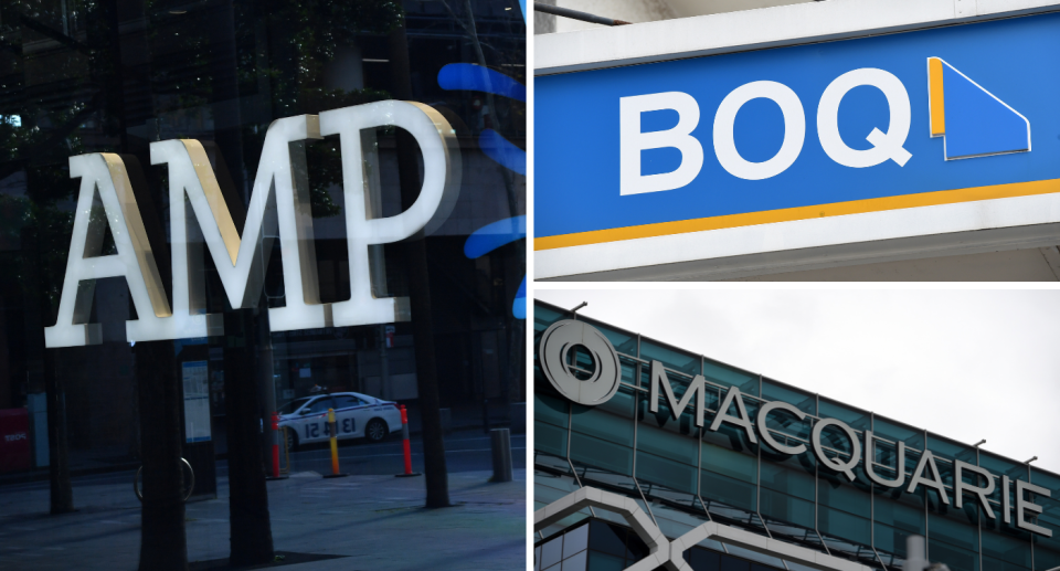 AMP, BOQ, Macquarie interest rates