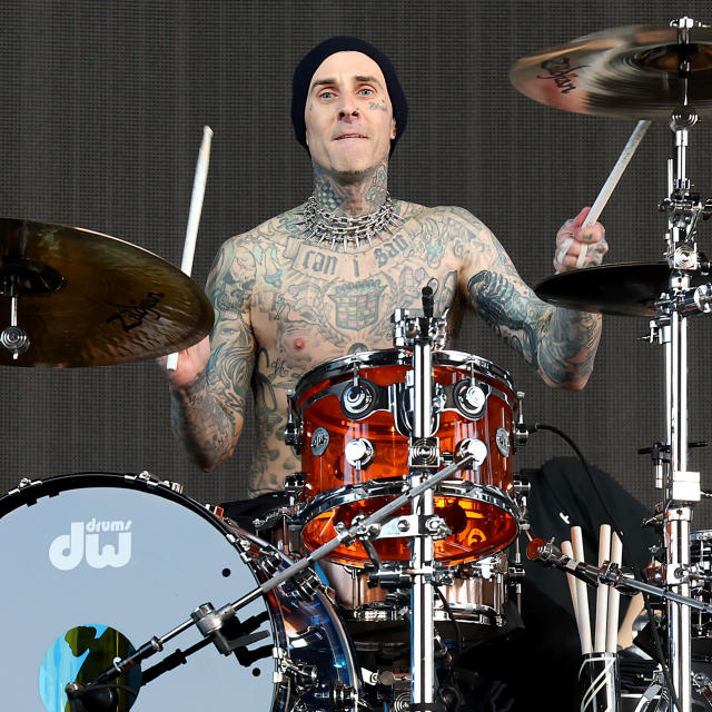 Rocky Makes Sweet Cameo in Travis Barker s Drum Kit Pic Tour Was