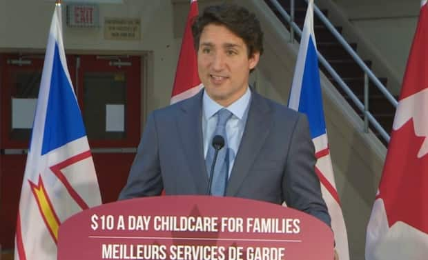 Prime Minister Justin Trudeau says more affordable child care in Newfoundland and Labrador will save parents hundreds of dollars a month.  (CBC - image credit)