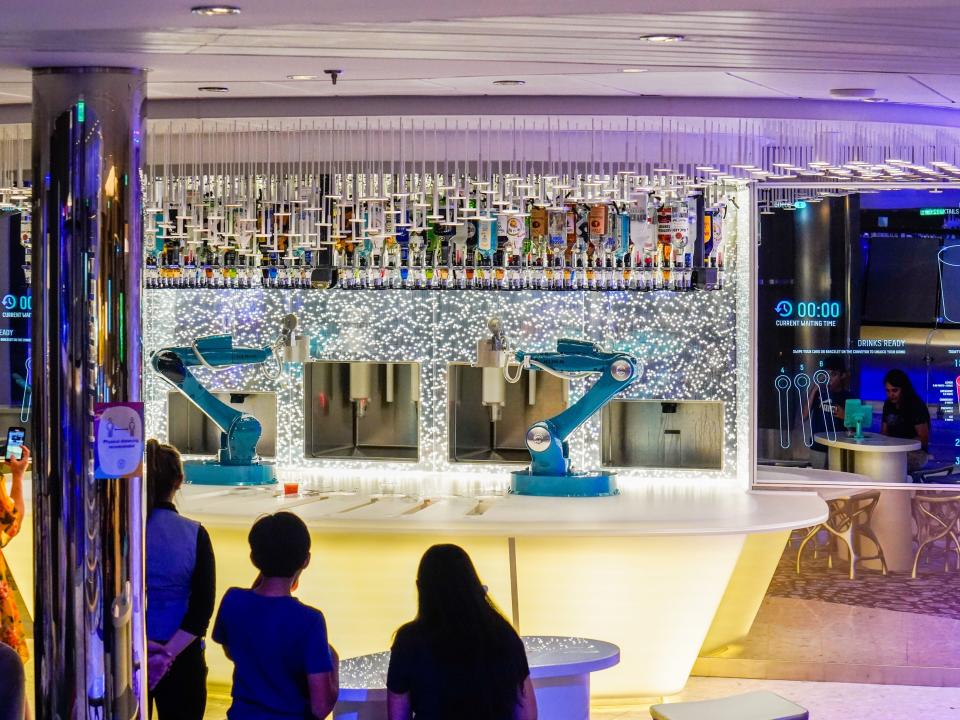 bionic bar on the world's largest cruise ship