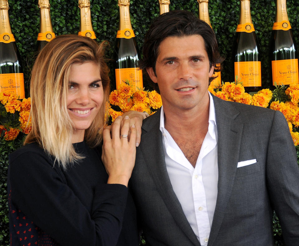 PACIFIC PALISADES, CA - OCTOBER 17:  Polo player Nacho Figueras and wife Delfina Blaquier arrive at the Sixth-Annual Veuve Clicquot Polo Classic, Los Angeles at Will Rogers State Historic Park on October 17, 2015 in Pacific Palisades, California.  (Photo by Gregg DeGuire/Getty Images)