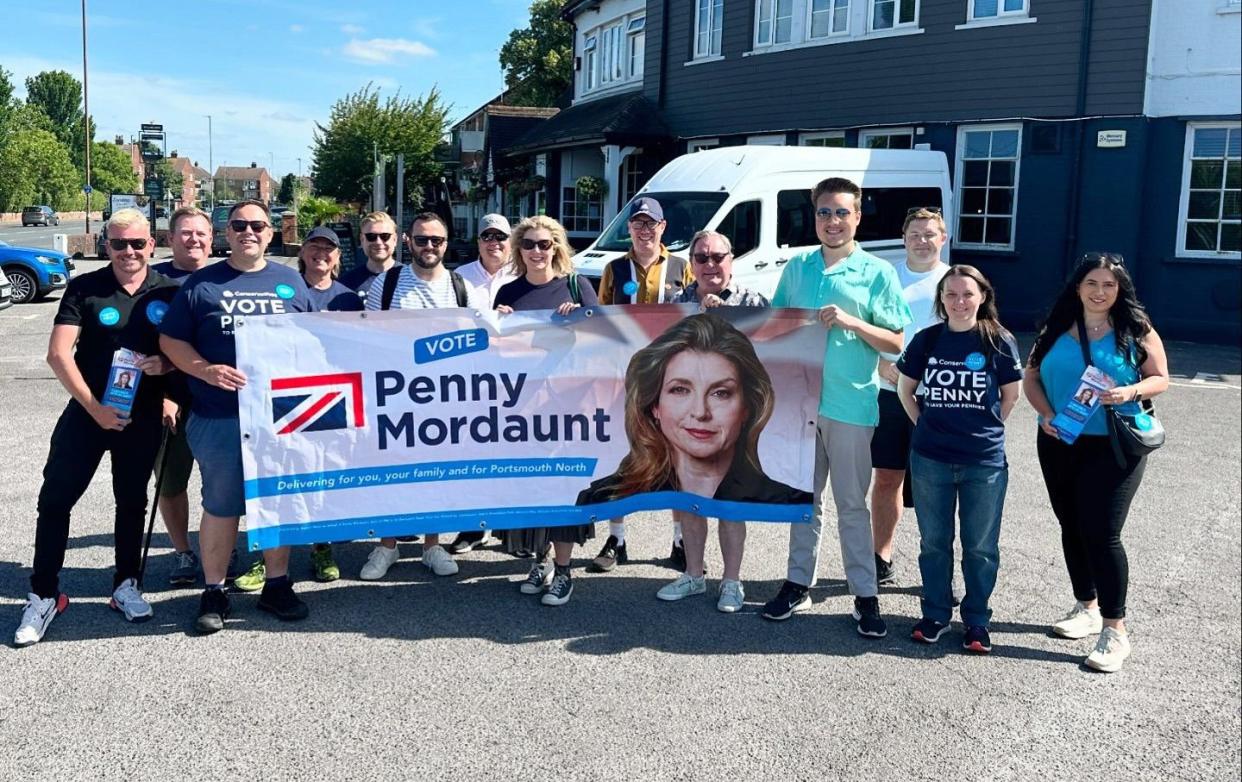 Penny Mordaunt's seat in Portsmouth North is too close to call, according to the poll