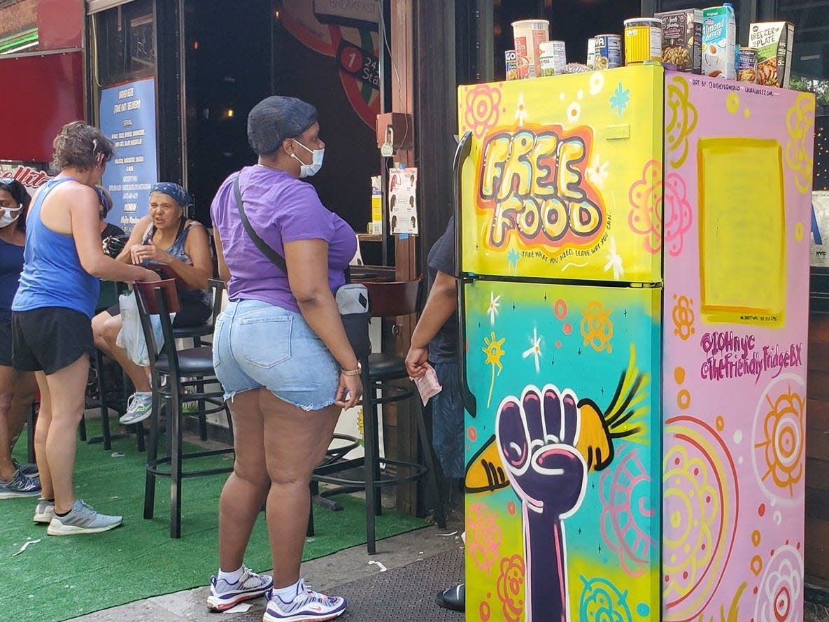 free food fridge art Bronx