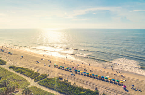 Myrtle Beach overlooks 60 miles of sand - Credit: ©Tierney - stock.adobe.com