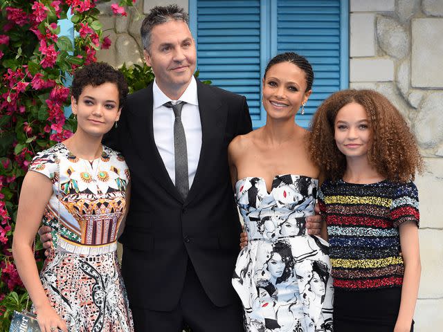 <p>Karwai Tang/WireImage</p> Ripley Parker, Ol Parker, Thandiwe Newton and Nico Parker attend the World Premiere of "Mamma Mia! Here We Go Again" on July 16, 2018 in London, England.