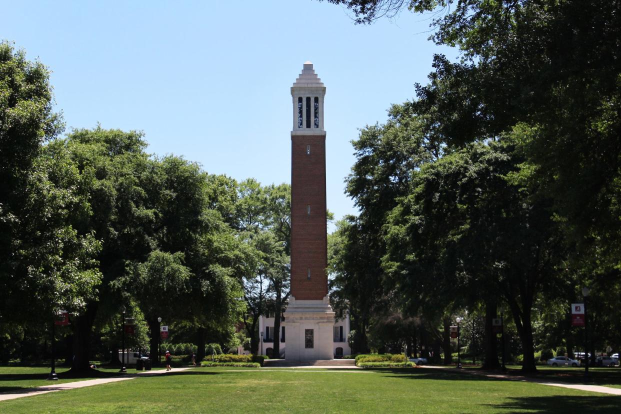 The University of Alabama's Denny Chimes on April 30, 2018. [Photo / Alayna Clay]