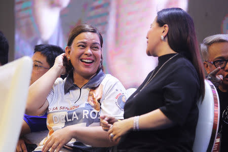 Sara Duterte, Davao City Mayor and daughter of Philippine President Rodrigo Duterte, attends a senatorial campaign caravan for Hugpong Ng Pagbabago (HNP) in Davao City, southern Philippines on May 9, 2019. HNP is a regional political party chaired by Sara Duterte. REUTERS/Lean Daval Jr