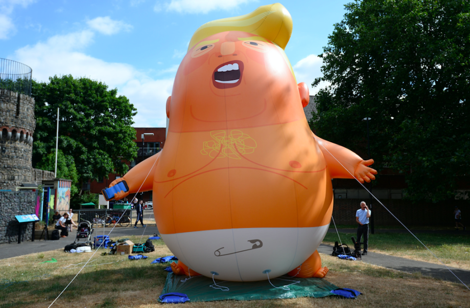 <em>Trump will be met by a giant baby balloon during his visit to the UK (PA)</em>