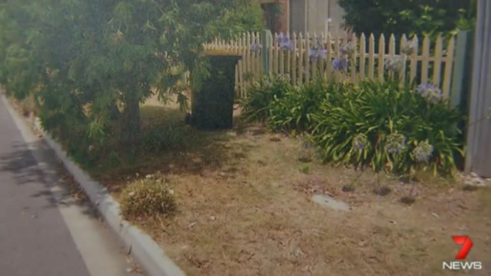 The wheelie bin was located just meters from Hallcroft's house in Aldinga Beach.  Photo: 7News