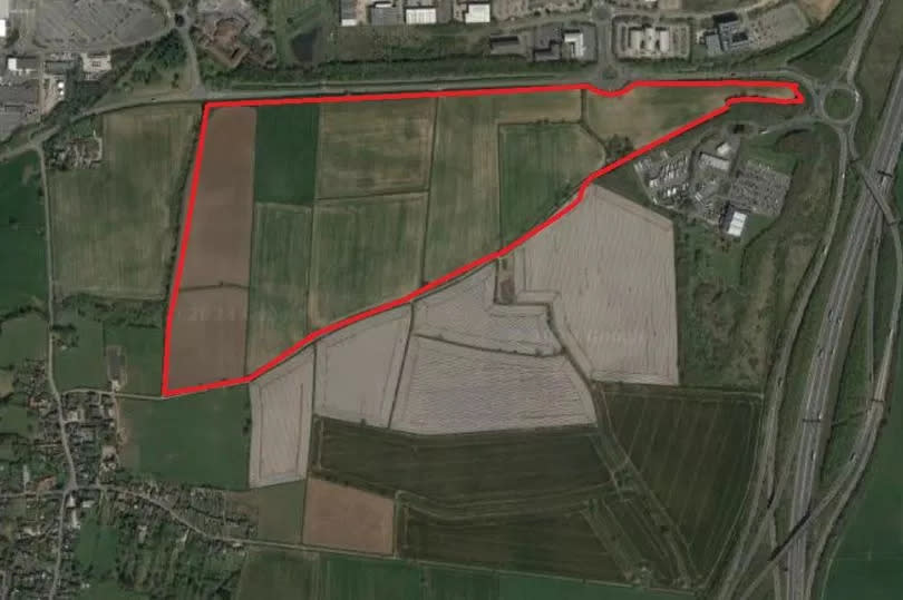 Aerial view of East Midlands Airport's land which forms part of wider Freeport plan