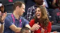 <p> Can we really call this one goofy? Probably not. But it's sweet to see the normally reserved and regal Kate Middleton not worry about letting out a big, cheesy laugh while joking around with Prince William. </p> <p> The pair enjoyed cracking one another up while attending the track cycling event during the 2012 London Paralympic Games. </p>