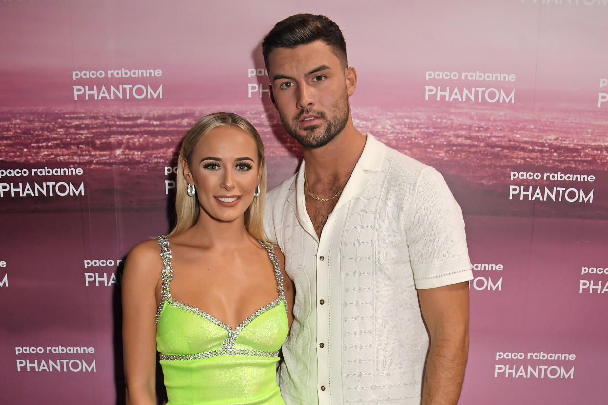 Love Island 2021 winners Millie Court and Liam Reardon. (Getty Images for Paco Rabanne)