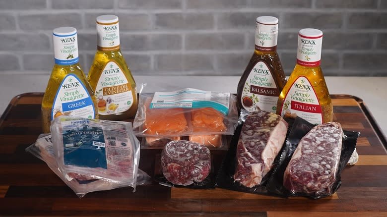 meat and bottled marinades