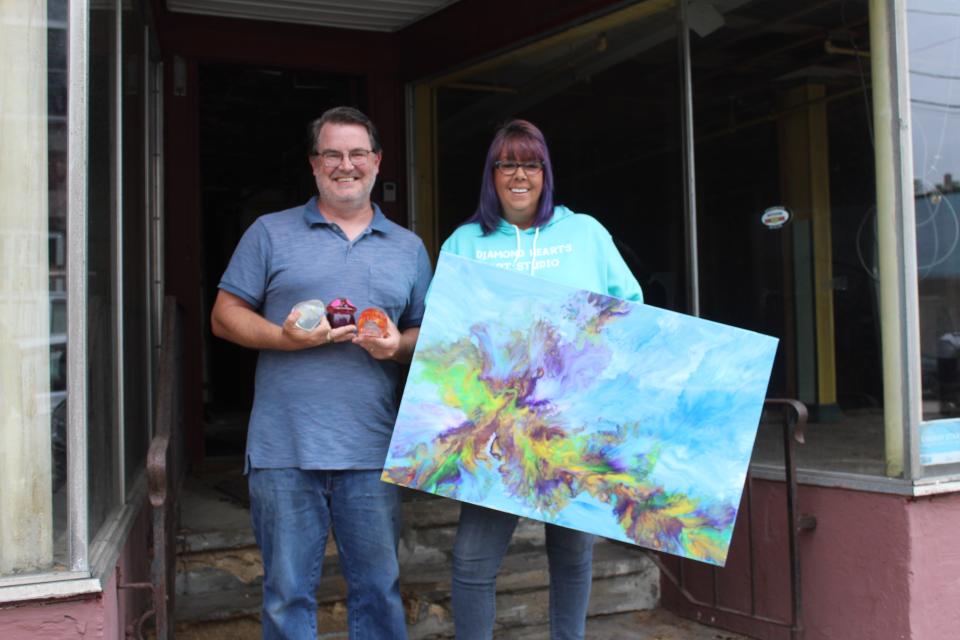 Husband and wife art duo, Nancy and Sean Bray, are bringing their passion for artistic expression to a retail space in downtown Gardner. Diamond Hearts Art Studio will be a space for all kinds of local artists, especially for young artists.