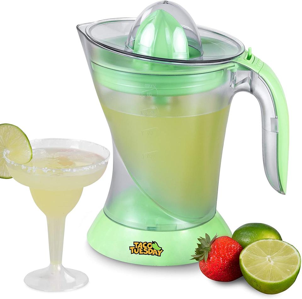 Nostalgia Taco Tuesday Electric Lime Juicer & Margarita Kit, best hostess gifts