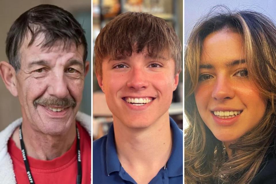 Ian Coates, Barnaby Webber and Grace O’Malley-Kumar were killed in Nottingham last summer (Nottinghamshire Police/PA)