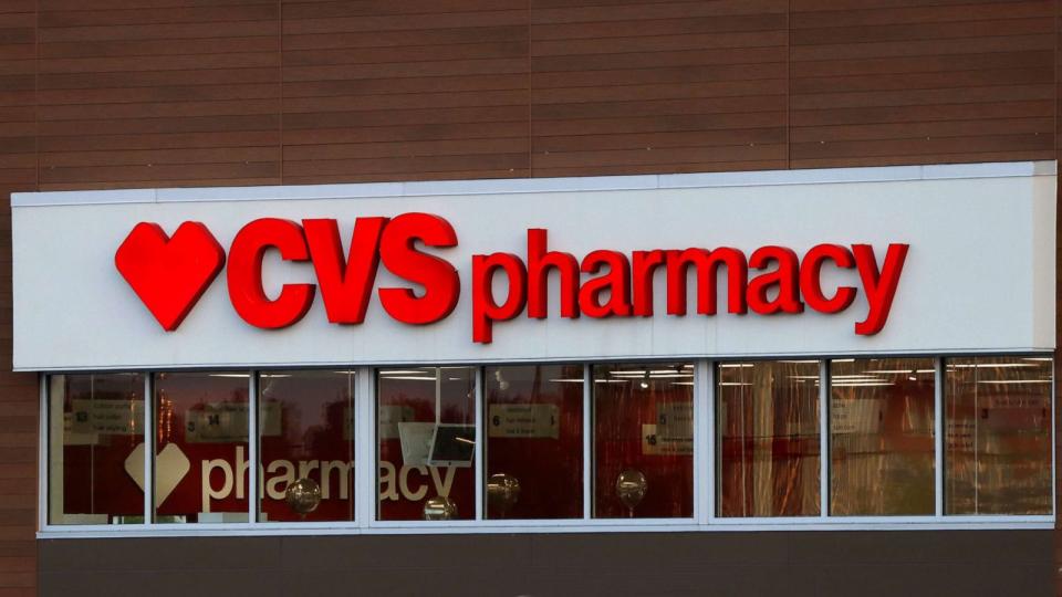 PHOTO: A CVS Pharmacy logo hangs on the side of a store on Aug. 12, 2021 in Bayonne, N.J. (Gary Hershorn/Getty Images, FILE)