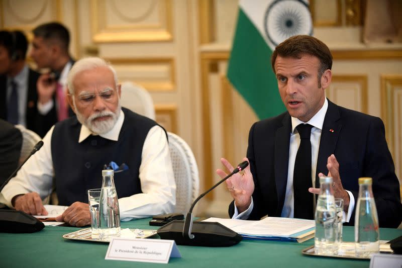 FILE PHOTO: India's Prime Minister Narendra Modi visits France