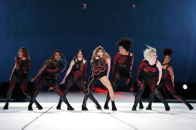 <p>Don Arnold/TAS24/Getty Images for TAS Rights Management</p> Taylor Swift performs at the Accor Stadium in Sydney on Feb. 23, 2024