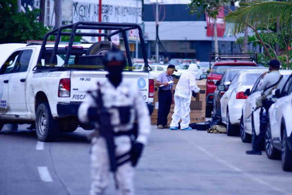 Elementos de la Guardia Nacional (GN) desplegados en Acapulco, Guerrero.