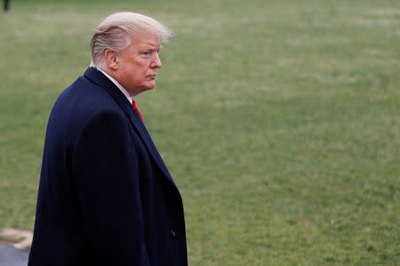 U.S. President Donald Trump departs on travel to Palm Beach, Florida from the White House in Washington, U.S., March 22, 2019. REUTERS/Carlos Barria