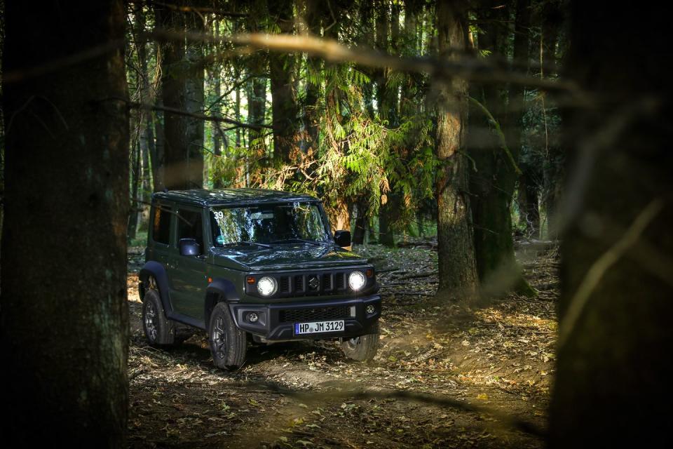 <p>With a top speed of 90 mph, the Suzuki Jimny feels out of its element on the autobahn.</p>