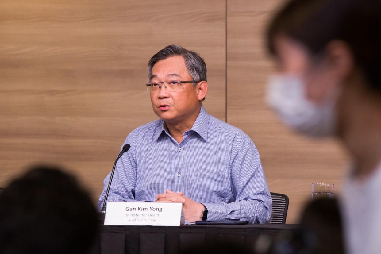 Health Minister Gan Kim Yong at the multi-ministry taskforce briefing in Singapore on 4 February 2020. (PHOTO: Dhany Osman/Yahoo News Singapore)