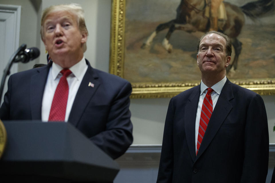 PresidentTrump announces his nomination of David Malpass to head the World Bank. (Photo: Evan Vucci/AP)