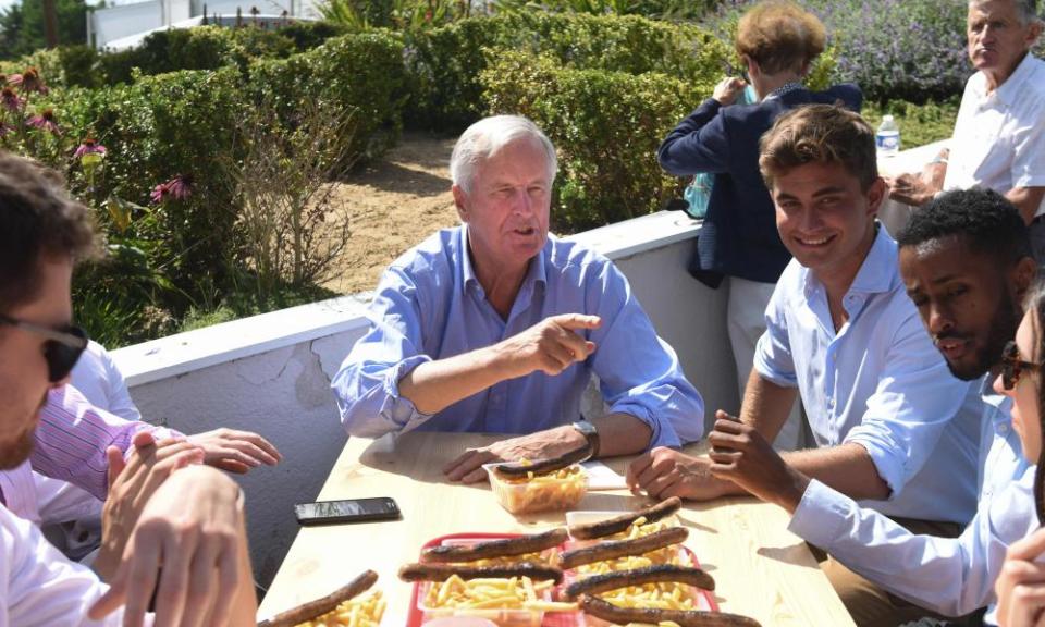 With young delegates of the Les Republicains party last summer.