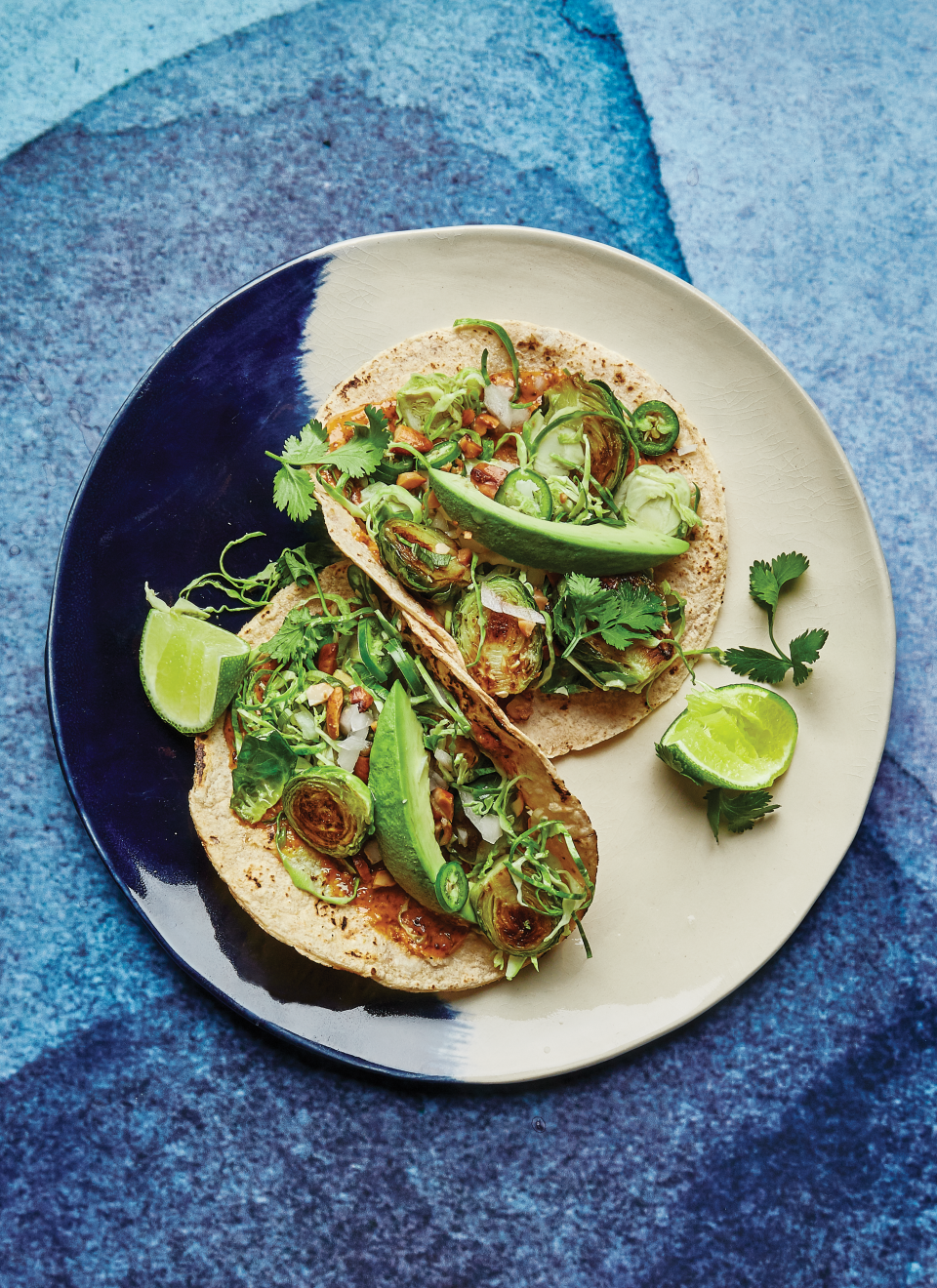 Brussels Sprout Tacos With Spicy Peanut Butter