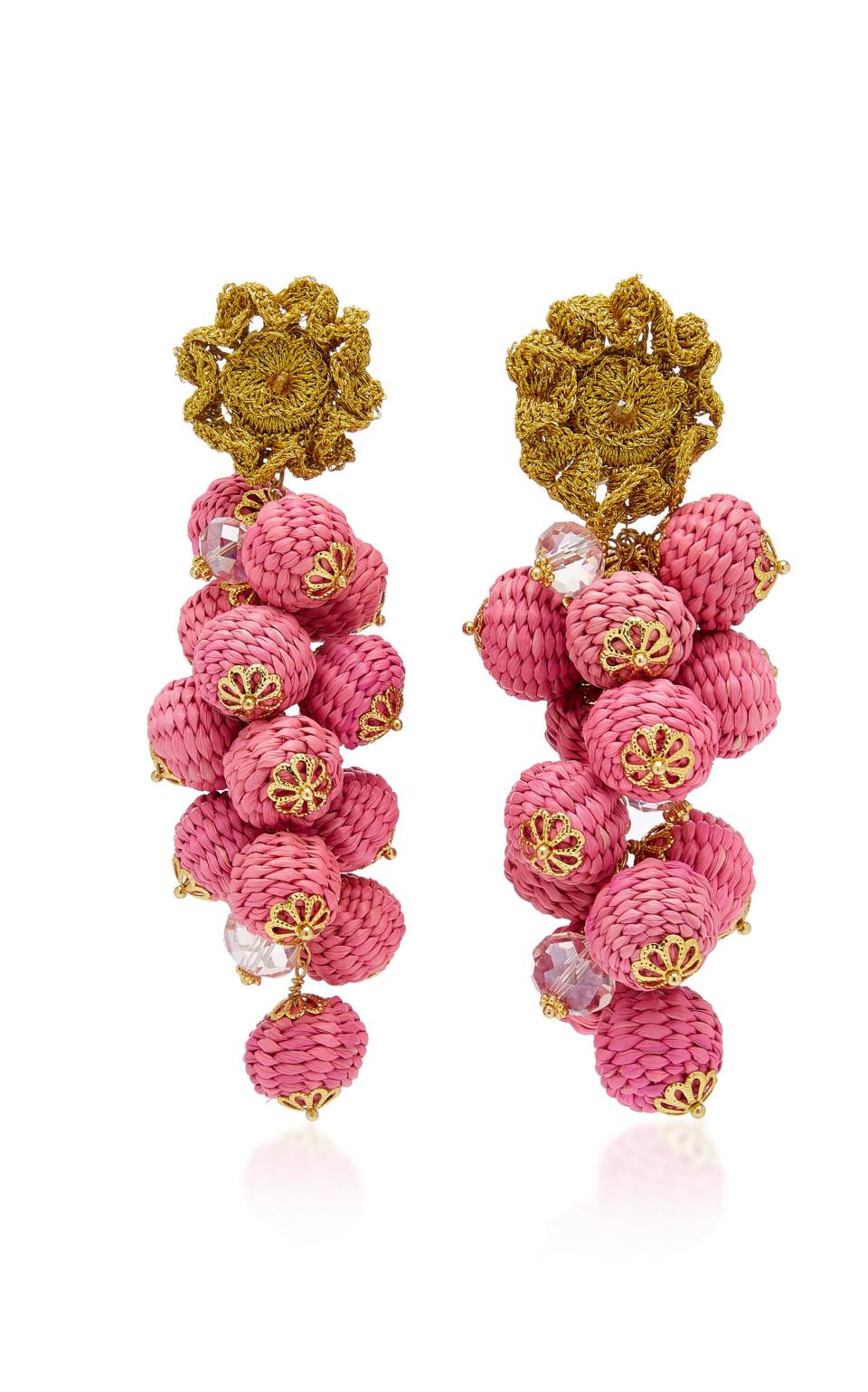 Bibi Marini crystal and silk earrings (£216)