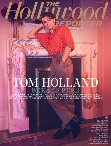 <p>Isaac Anthony</p> Tom Holland on the cover of 'The Hollywood Reporter'