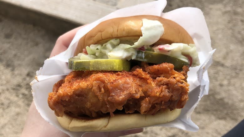 Fried chicken sandwich