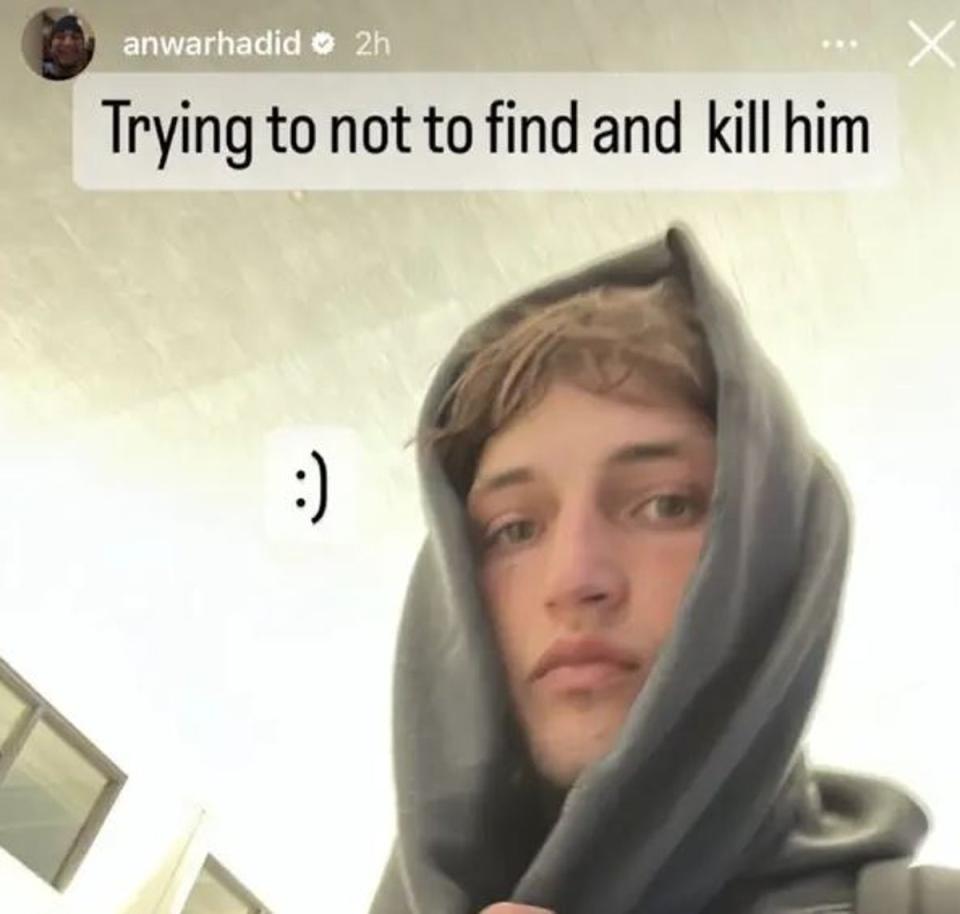 Anwar Hadid did not specify who is posts were aimed at (Anwar Hadid / Instagram)