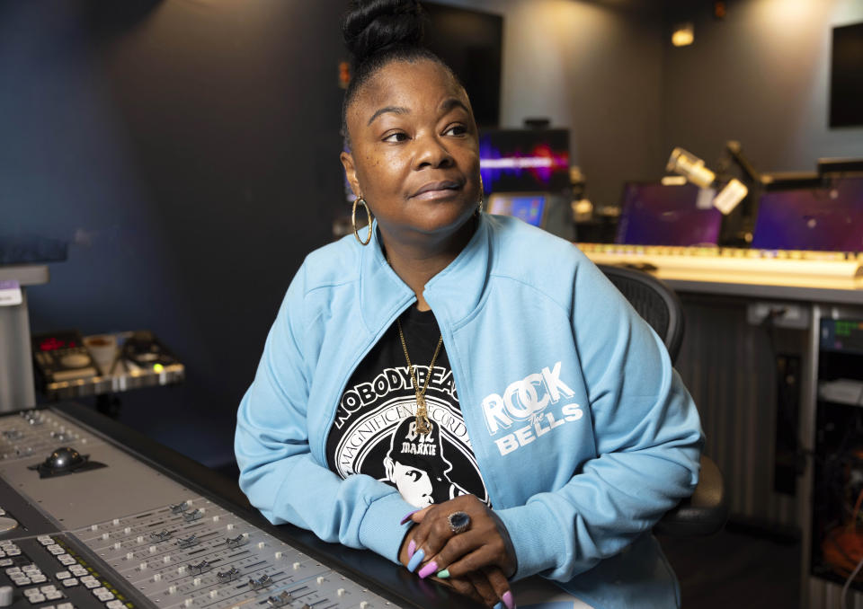 Roxanne Shante poses for a portrait on July 18, 2023, in New York. In the five decades since hip-hop emerged out of New York City, it has spread around the country and the world. And at each step there's been change and adaptation, as new, different voices came in and made it their own. Its foundations are steeped in the Black communities where it first made itself known but it's spread out until there’s no corner of the world that hasn’t been touched by it. Shante, a native of New York City’s Queens borough who was only 14 years old in 1984. That was the year she became one of the first female MCs, those rhyming over the beat, to gain a wider audience — and was part of what was likely the first well-known instance of rappers using their song tracks to take sonic shots at other rappers, in a back-and-forth song battle known as The Roxanne Wars. “When I look at my female rappers of today, I see hope and inspiration,” Shante says. (Photo by Matt Licari/Invision/AP)