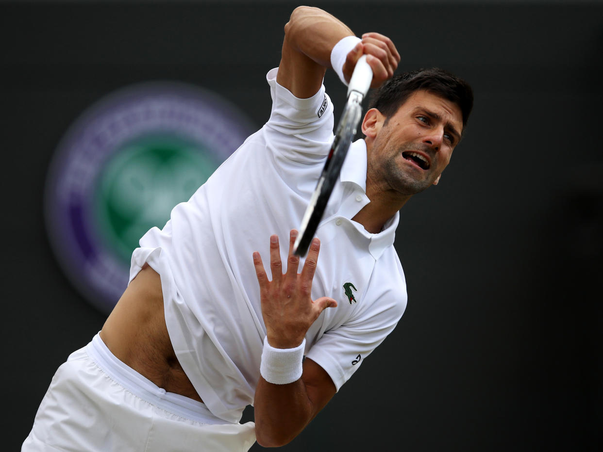 Second seed Novak Djokovic retired from his quarter-final due to injury: Getty