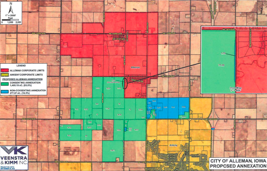 The city of Alleman's annexation plan to slow Ankeny's growth failed before a state board on Wednesday.