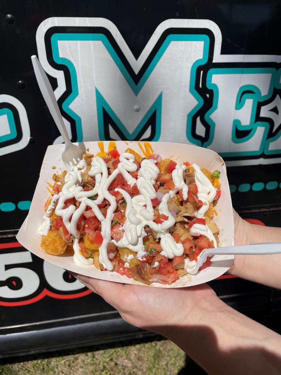 Tater tot nachos from Ma & Pa's Tex-Mex BBQ at last year's Jersey Shore Food Truck Festival at Monmouth Park Racetrack in Oceanport.