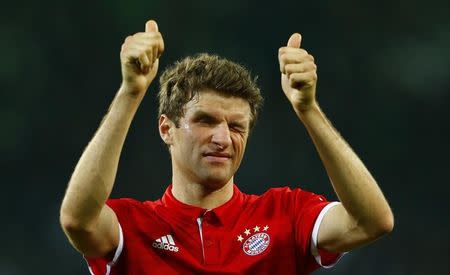 Football Soccer - Borussia Moenchengladbach v Bayern Munich - German Bundesliga - Stadion im Borussia Park, Moenchengladbach, Germany - 19/3/17 - Bayern Munich's Thomas Mueller reacts after the match. REUTERS/Thilo Schmuelgen