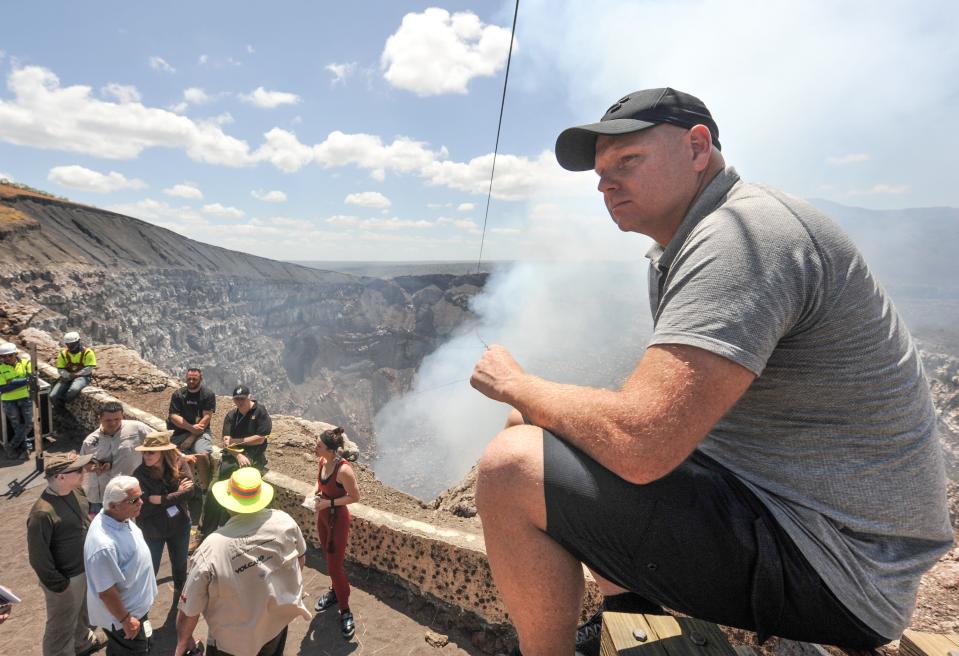 Sarasota circus star Nik Wallenda contemplates his wirewalk across Nicaragua’s Masaya volcano shortly before the nationally televised event took place March 5, 2020.