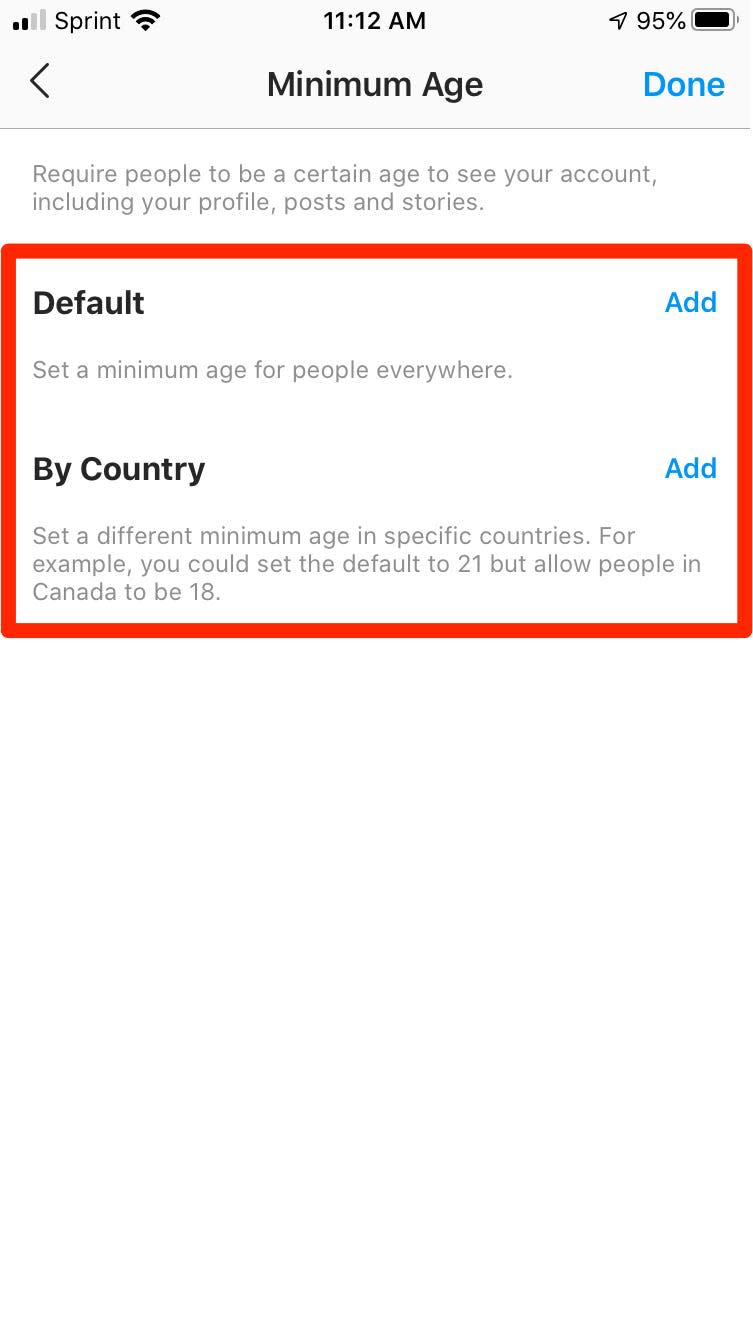 How to set age limit for Instagram account   5
