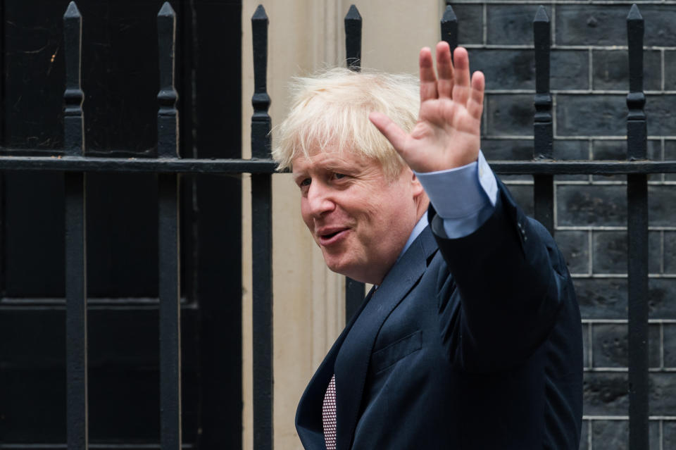 British Prime Minister Boris Johnson leaves 10 Downing Street for PMQs at the House of Commons on 09 September, 2020 in London, England. (Photo by WIktor Szymanowicz/NurPhoto via Getty Images)