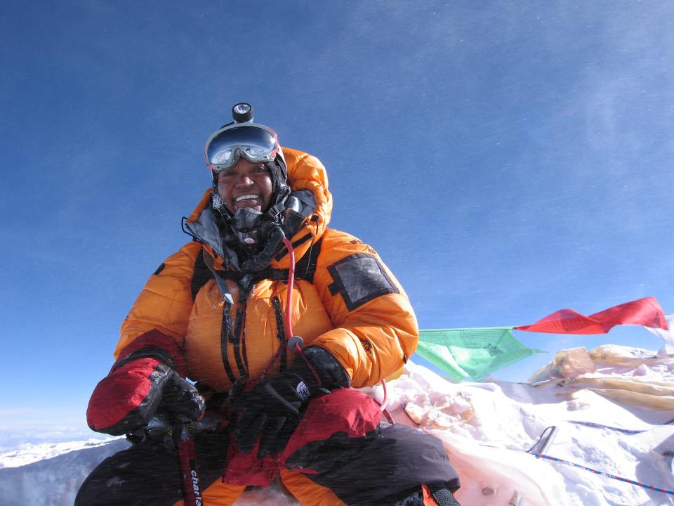 Sophia Danenberg on the summit of Mount Everest in 2006.