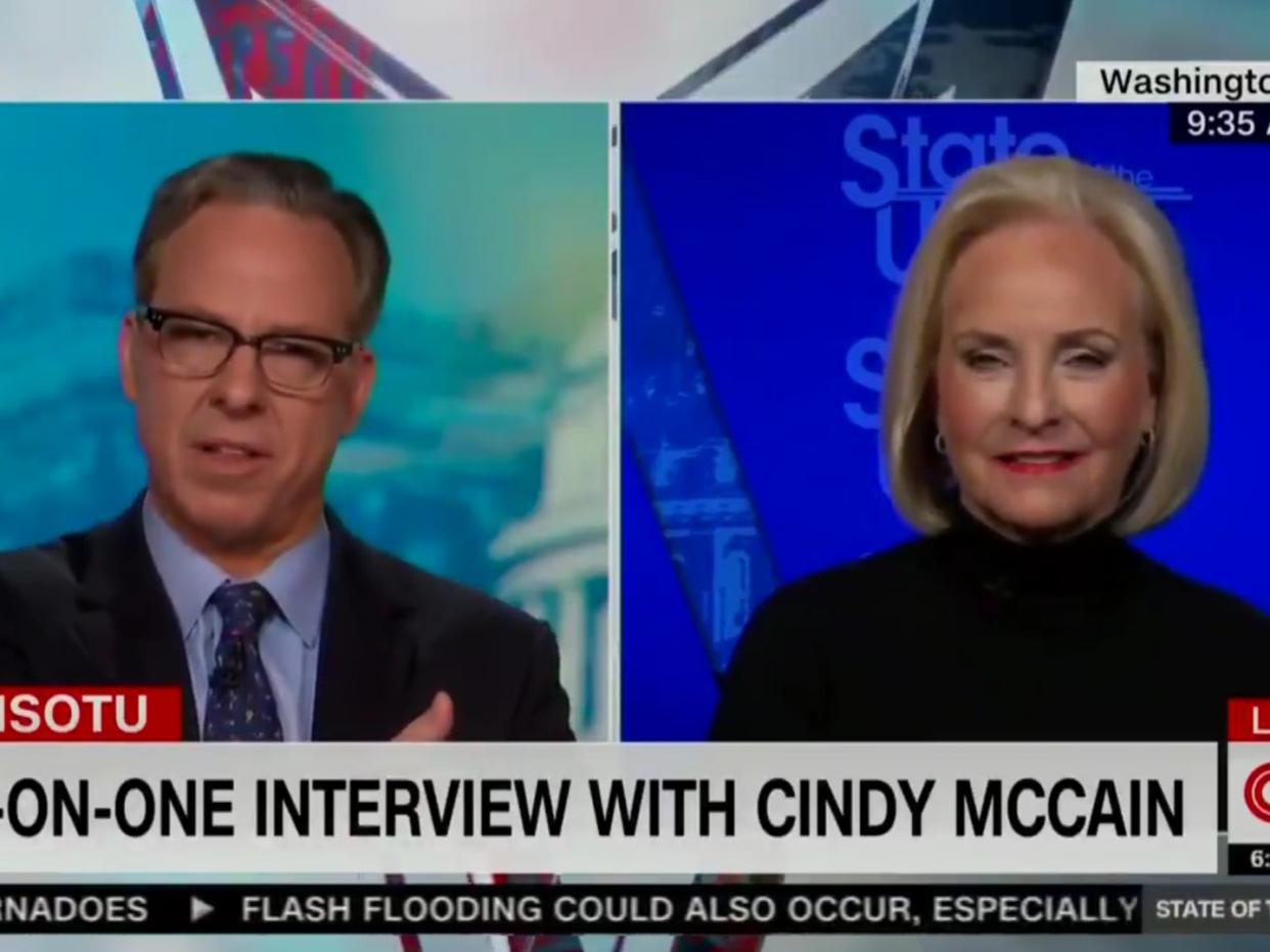 <p>Cindy McCain calls recount of 2020 election results in Arizona ‘ludicrous’ </p> (CNN)