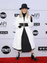 Need we say anything? The 73-year-old reminded the fashion industry why she's the ultimate style muse in a punky ballgown-effect skirt, matching hat and stompy boots as she picked up a Lifetime Achievement Award. There's no greater person to look to for advice in the accessories department, people. <em>[Photo: Getty]</em>