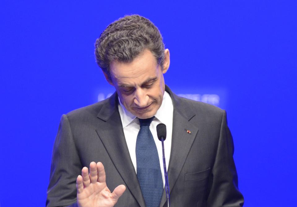 AFP Sarkozy concède sa défaite.  PHOTO / ERIC FEFERBERG