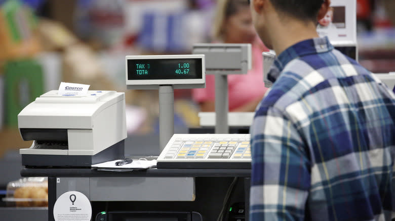 Costco checkout counter