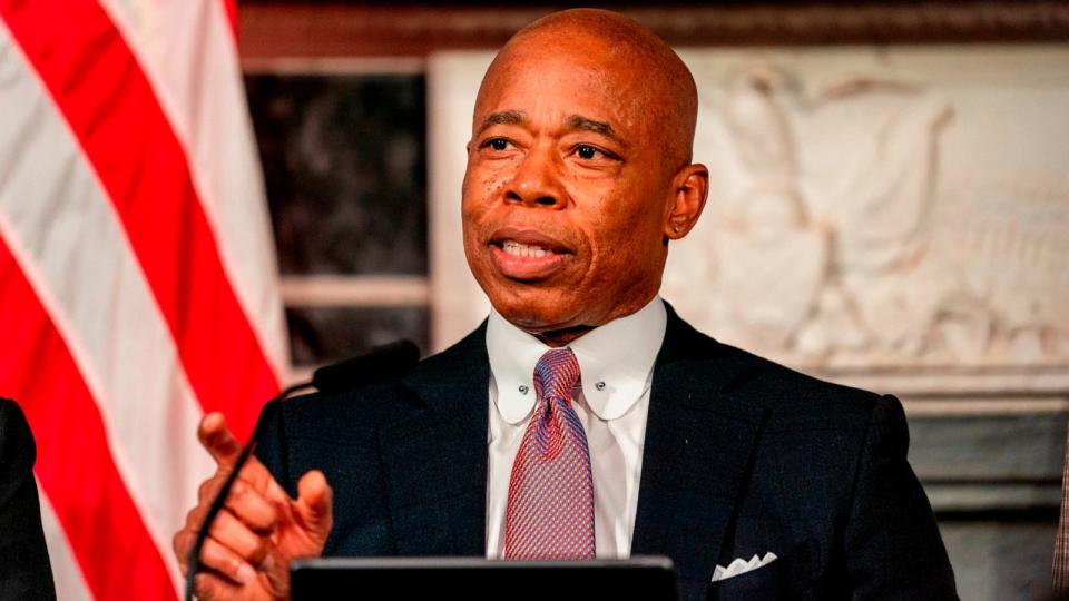 PHOTO: New York City Mayor Eric Adams speaks during a news conference at City Hall, Dec. 12, 2023, in New York.  (Peter K. Afriyie/AP, FILE)