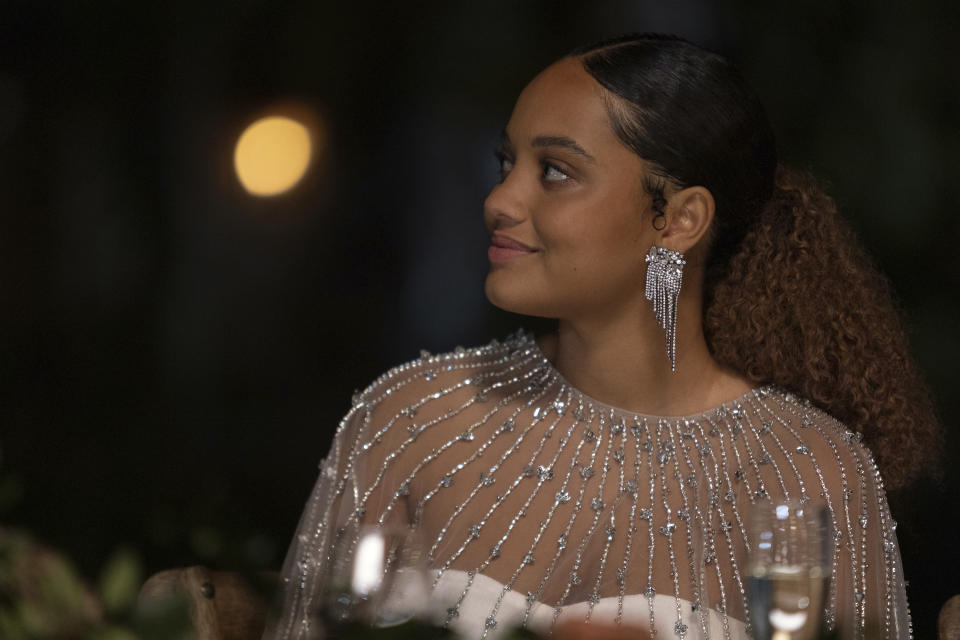 This image released by Amazon Prime Video shows Kiersey Clemons in a scene from "Somebody I Used to Know." (Scott Patrick Green/Amazon Prime Video via AP)